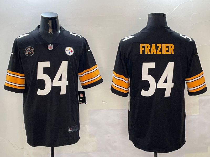 Men Pittsburgh Steelers #54 Frazier Black Second generation 2024 Nike Limited NFL Jersey style 3->cincinnati bengals->NFL Jersey